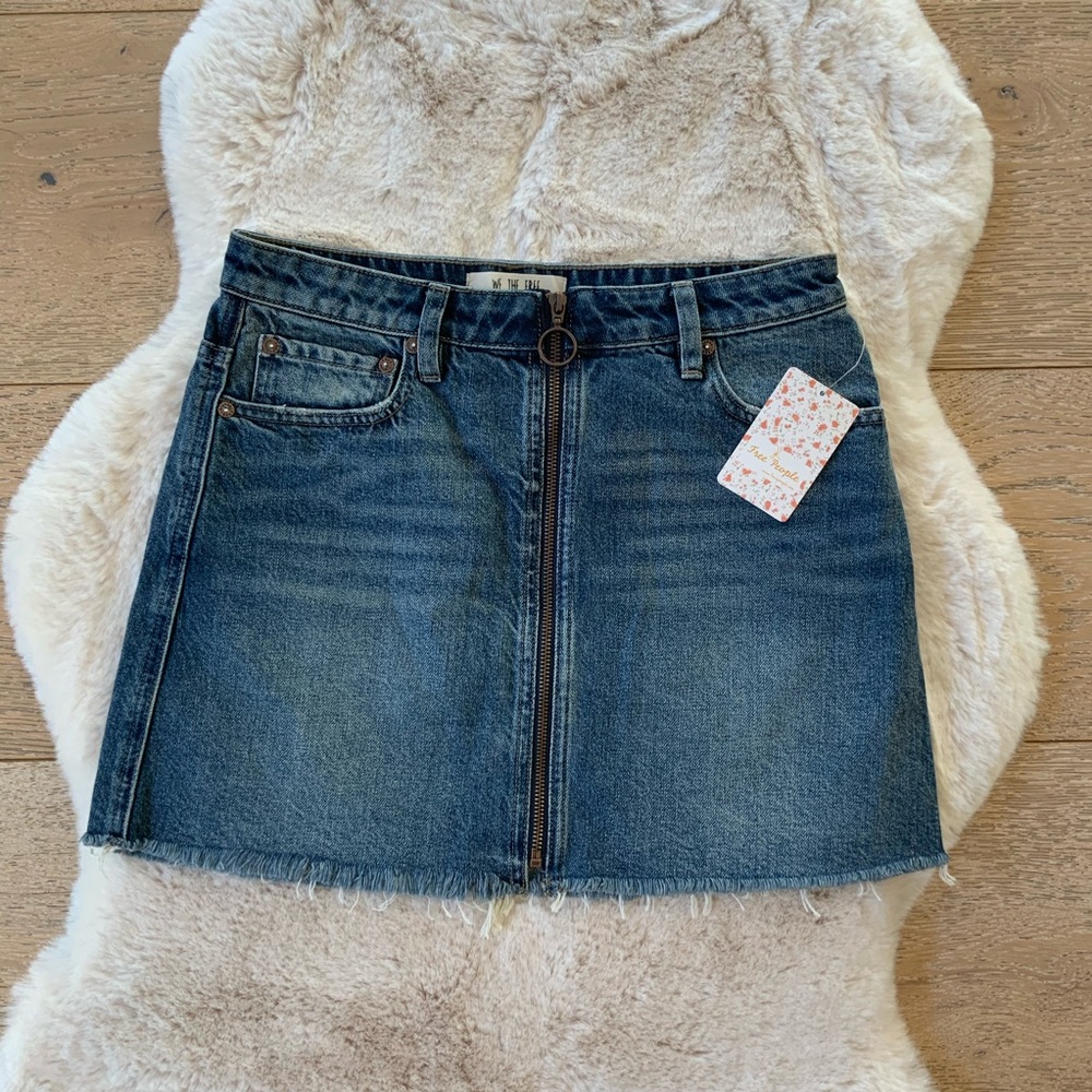 Free People We the Free Zip It Up Mini Skirt Sz 27